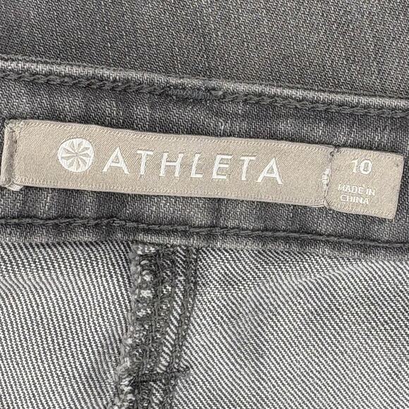 Athleta Sculptek Skinny Distressed Grey Wash Stretch Jeans Womens Sz 10 - Picture 7 of 10